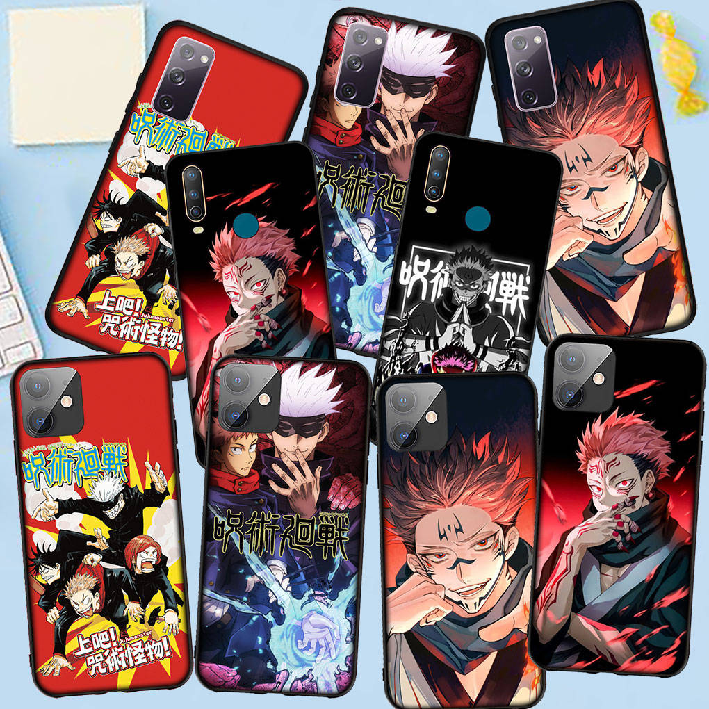 Чехол для телефона Samsung Galaxy S25 S24 S23 iPhone 16 15 Xiaomi Redmi Note 14 13 12 16E X 11 Pro Max Moto Huawei Jujutsu Kaisen Gojo Satoru Sukuna Cover