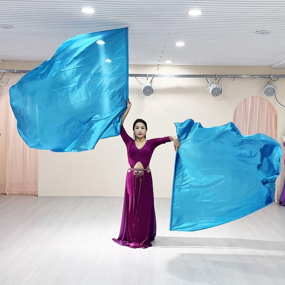 With Telescopic Sticks Semi-circular Flags Multicolor Colorful Scarves Flag New Dance Props