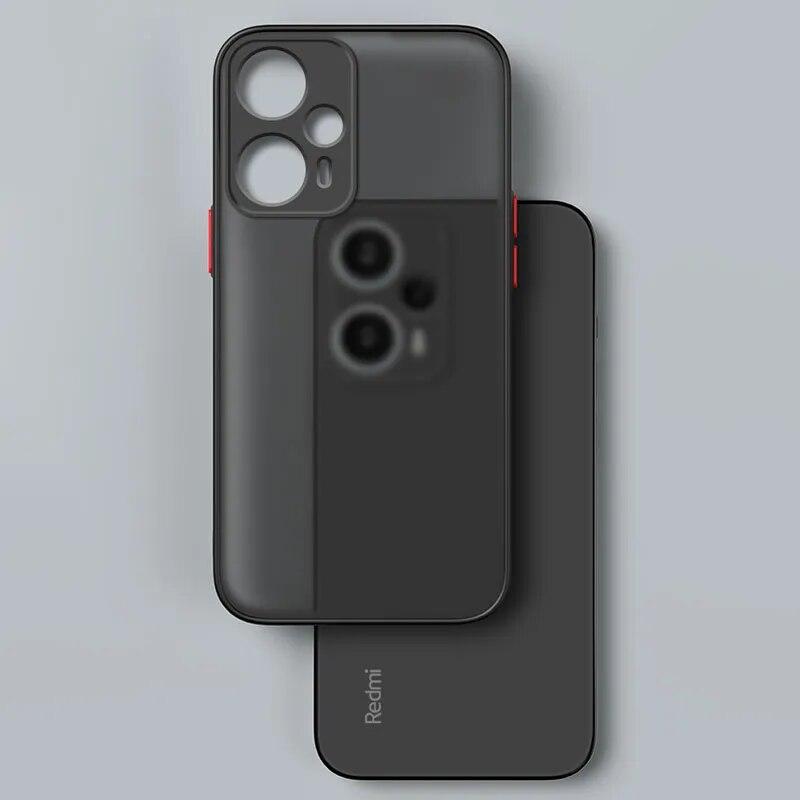 Гибридный жесткий чехол для ПК Xiaomi Redmi Note 13 12 Turbo 11 11S 10 10S 9 9S Pro 10A 10C 9A 9C Armor Matte Silicone Soft Back Cover