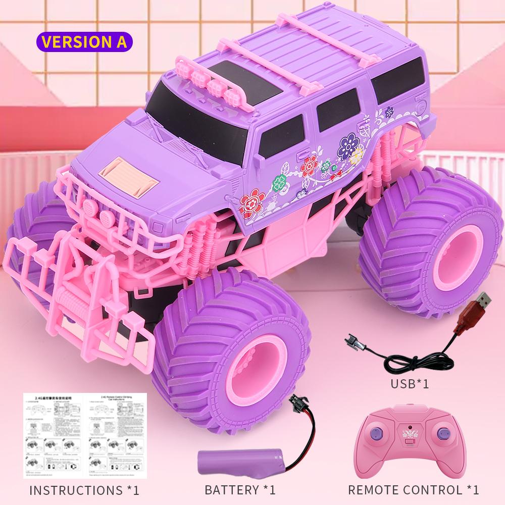 Jjrc Barbie Радиоуправляемая машина Розовый пикап Электрический внедорожник Ударопрочный Трюковой Пульт управления Игрушка для детей Подарок на вечеринку Украшение