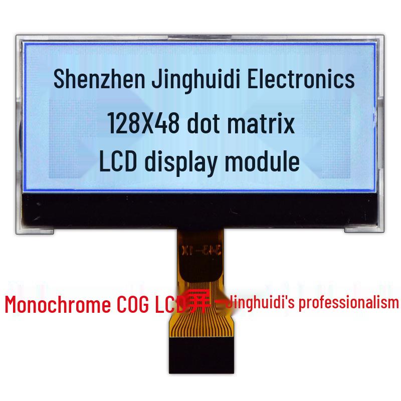 2,0-дюймовый LCM с серым фоном, матрица 128x48 точек, черные символы, параллельный порт COG LCD модуль