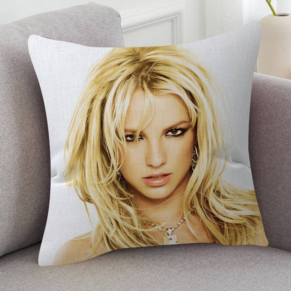 Singer Britney Jean Spears Cartoon Series Square Pillowcase Soft Waist Sofa Cushion Cover Bedroom Room Pillowcase