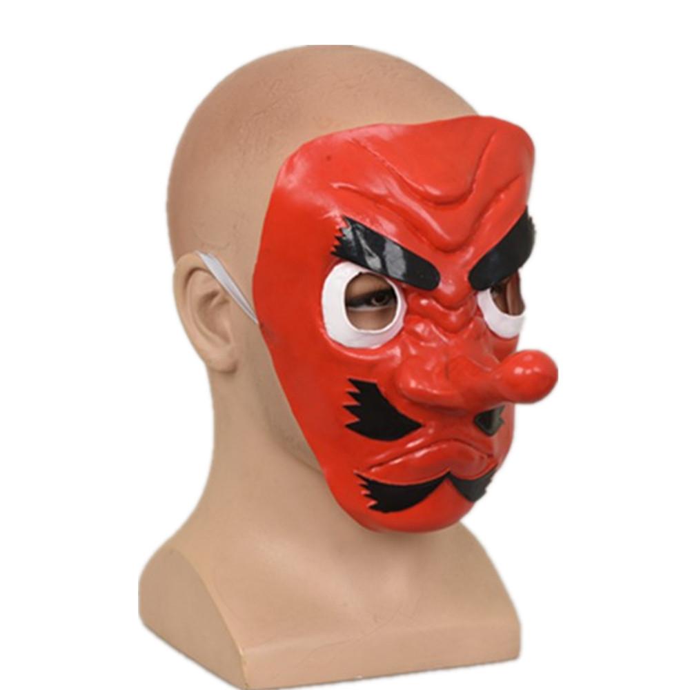 Маска Тэнгу из Истребителя Демонов, латексный костюмный реквизит для Хэллоуин-вечеринки и косплей-мероприятий