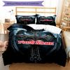 3PC Custom Name "Angel Wings Cross Heart" Bedding Set Duvet Cover Closure Includes 1 Duvet Cover & 2 Pillowcases for Bedroom