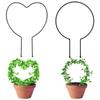 Iron Garden Plant Support Stake Stand Heart-shaped Round Vine Climbing Rack Flower Plant Trellis Support Frame