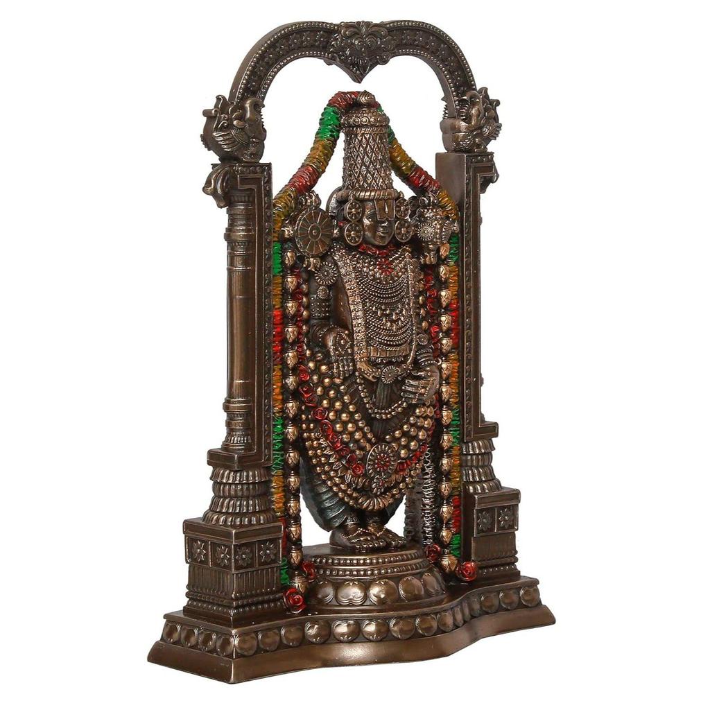 NEW Tirupati Balaji Cold Cast Bronze Resin Decorative Figurine