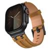 Кожаный ремешок для Apple Watch 49мм 46мм 45мм 44мм Роскошный мужской браслет для iWatch Ultra 3 Серии 11 10 9 8 7 6 SE
