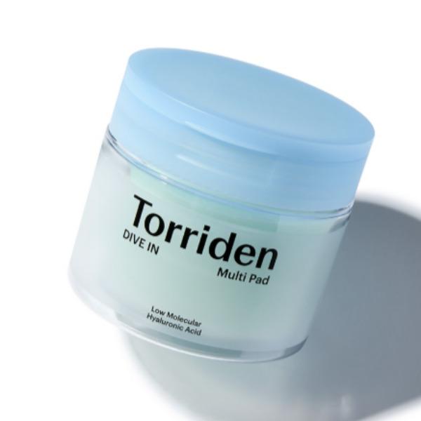 Torriden Dive-In Низкомолекулярные Гиалуроновые Кислотные Корейские Увлажняющие Тонер-Пэды для Сухой и Чувствительной Кожи (80 листов)
