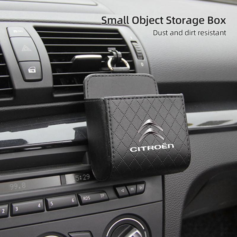 Car Air Vent Storage Box Rhombus Pattern For Citroen C4 C3 C5 C1 C2 Berlingo Celysee Cactus Picasso Aircross Saxo Grand