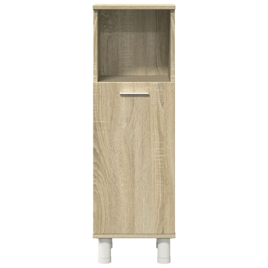 3 Piece Bathroom Furniture Set Sonoma Oak Particleboard