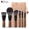 MINI 6pcs Wood Handle Makeup Brush Set Blush Brush Set Eye Eyeliner Powder Foundation Make Up Brushes Set Cosmetic Tools