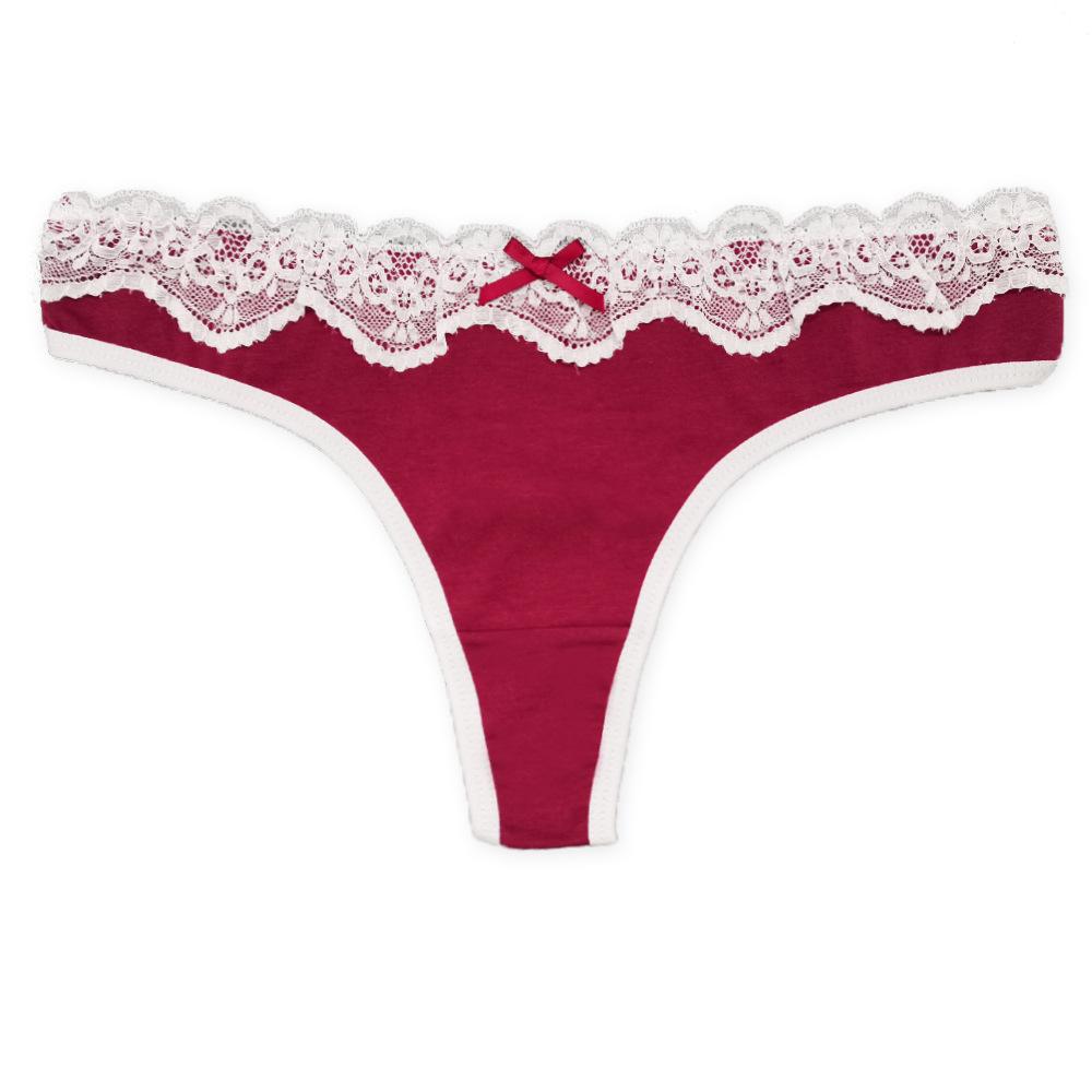 Женские хлопковые стринги, кружевные трусики-стринги, нижнее белье, женские трусы, сексуальное женское белье, брюки, нижнее белье, дамы с низкой посадкой, 6 шт./лот