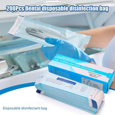 200 шт. Самозапечатывающиеся стерилизационные пакеты 6 размеров Медицинские автоклавируемые пакеты Пакет для дезинфекции инструментов Стоматологические принадлежности