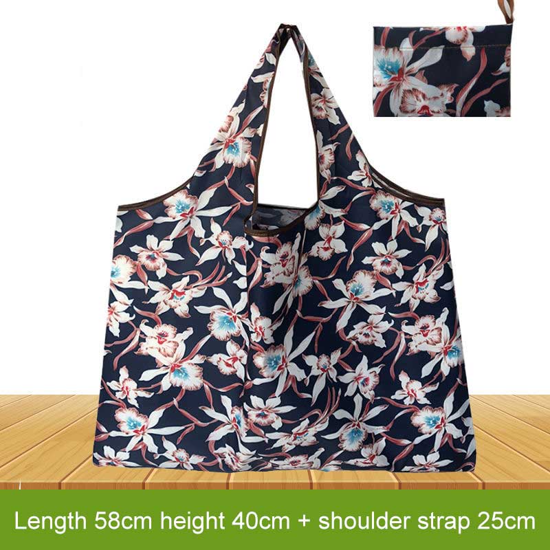 Large Capacity Portable Bags Supermarket Environmental Protection Shopping Bag Folding Waterproof Handheld Shoulder Storage Bag Load Capacity 20KG