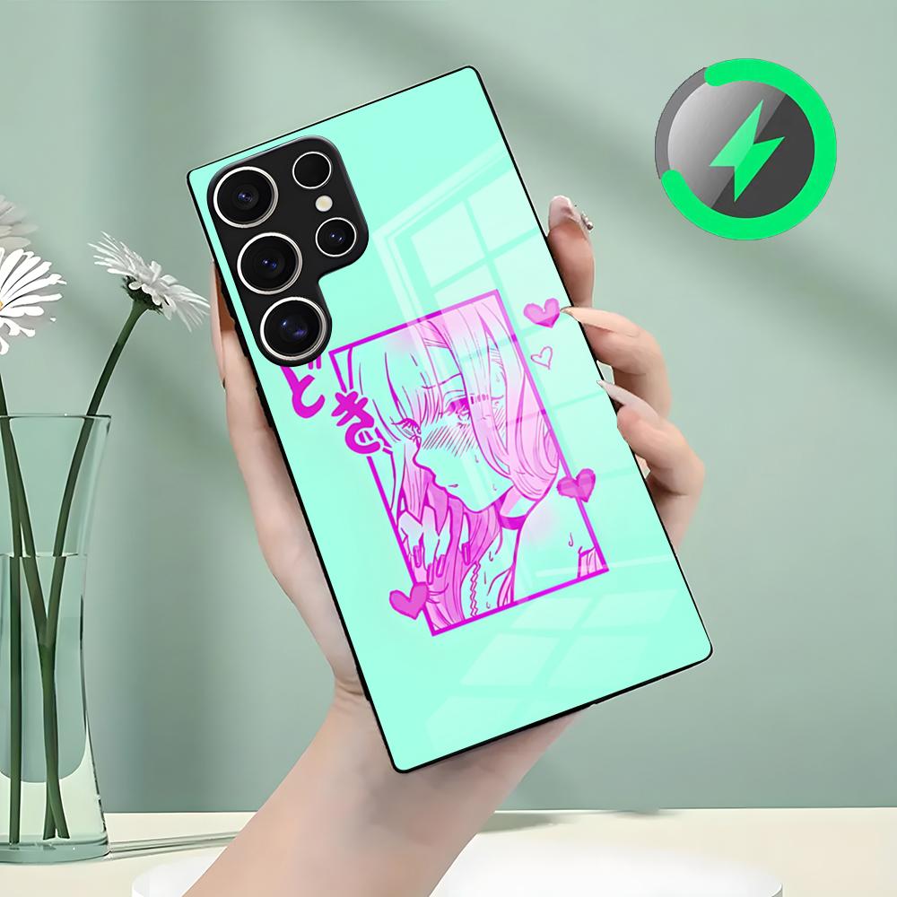 Чехол для телефона Kitagawa Marin для Samsung S26 S25 S24 S23 S22 S21 S20 Edge Ultra Plus FE для Magsafe Стеклянный чехол