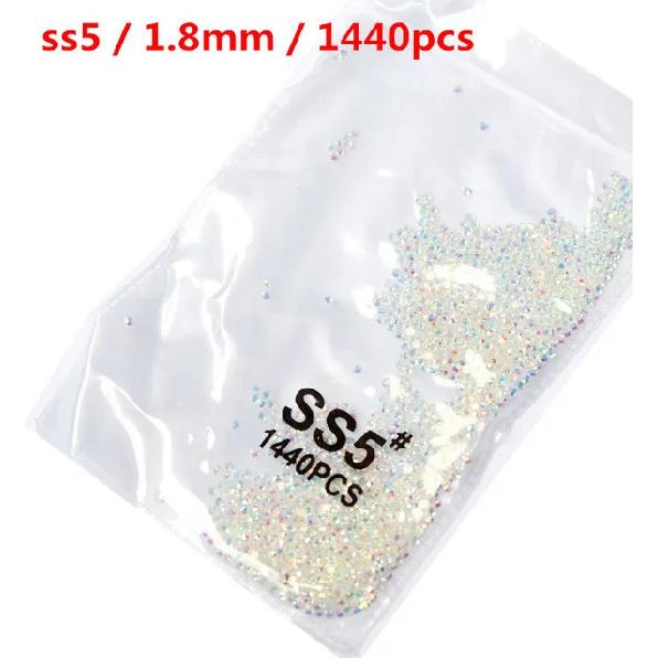 SS3-ss8 1440 шт. Кристалл AB золото 3D Не термофиксация Плоская задняя часть Стразы для нейл-арта Украшения Обувь и танцевальное украшение