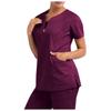 Women's Short Sleeve Scrub Top - Nurse/Surgeon Workwear T-Shirt Gown