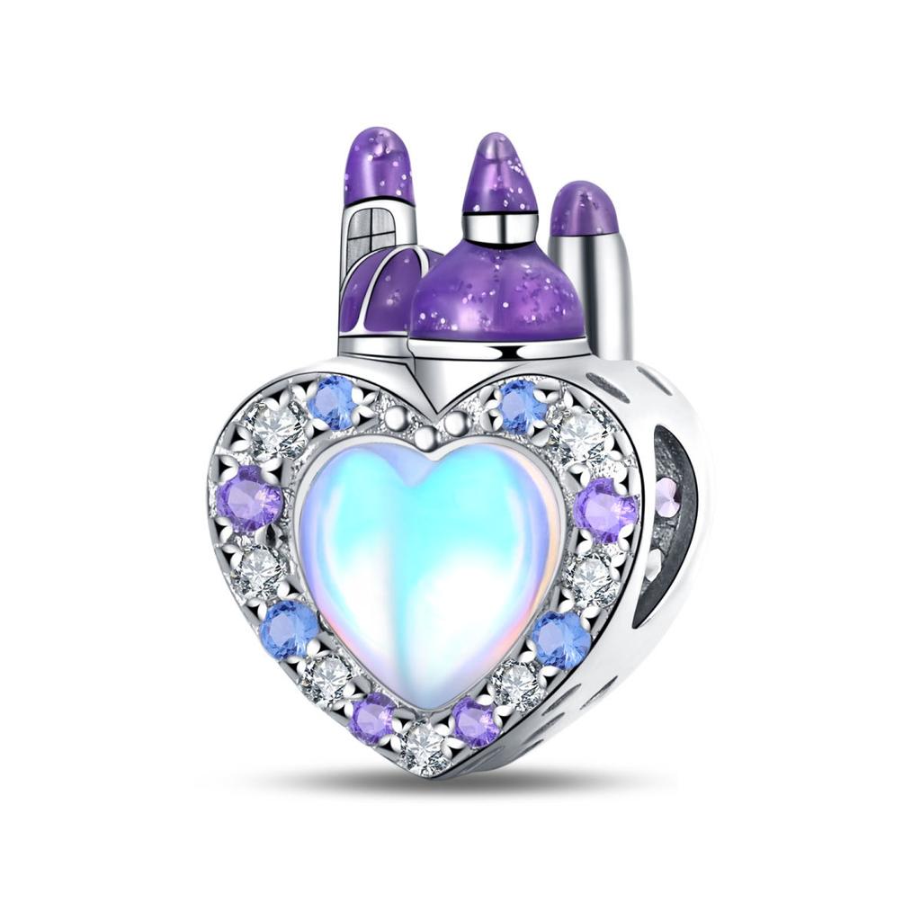 S925 серебро сказочный город серии замок мечты единорог DIY ювелирные изделия кулон бусы