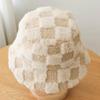 Faux Fur Winter Fisherman Hat Plaid Checkered Lamb Wool Fisherman's Hat  Autumn Winter