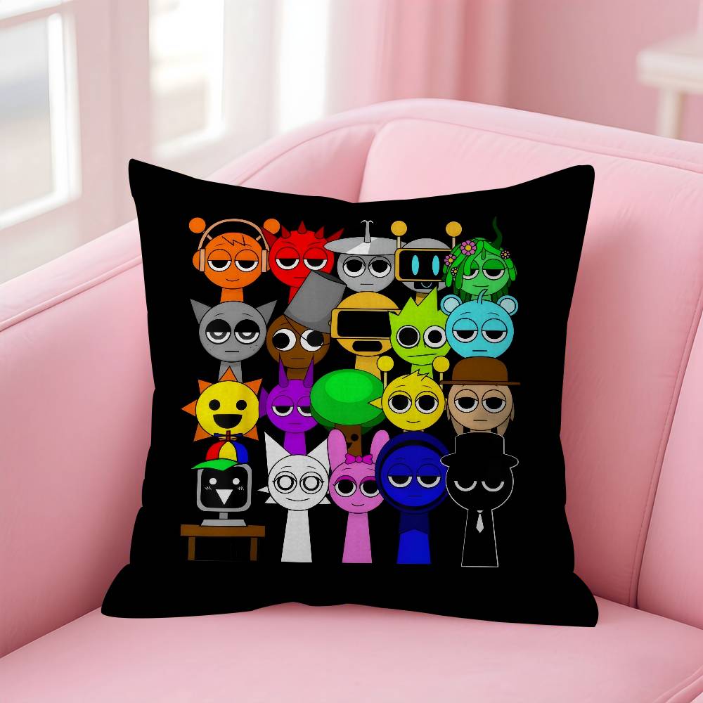 Game SSprunki fun Pillow Gifts Home Office Furnishings Bedroom Sofa Car Cushion Cover case 45x45cm