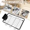 Expandable Dish Drying Rack Kitchen Sink Dish Drying Holder Cutlery Storage Counter Tableware Organizer Shelf
