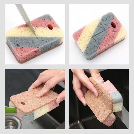 5/10 шт. Губка для мытья посуды Эффективная очистка Многофункциональная Не царапающая Губка для чистки столешниц