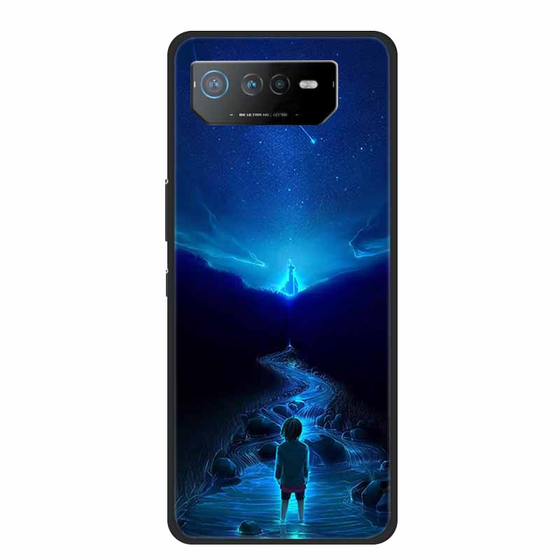Чехол для телефона Asus ROG Phone 6D Ultimate Задняя крышка Черный ТПУ Силикон Мягкий Чехол Для Asus ROG Phone 6 Pro Чехол Phone6 Pro