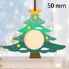 High Quality Wooden Picture Ornaments for Christmas Tree DIY with Hanging Ropes Photo Frame Gifts Xmas Tree Decorations