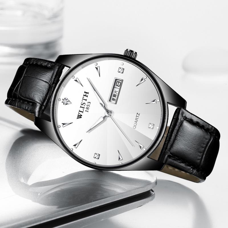 New Top Brand Casual Double Calendar Luminous Quartz Couple's Watches