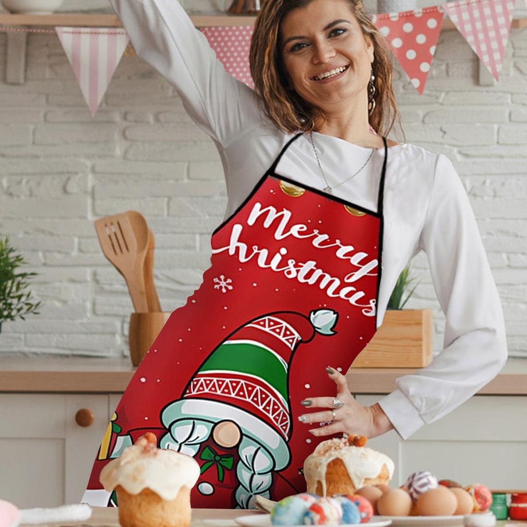 Christmas Aprons For Adults Thickened Apron Holiday Xmas Kitchen Apron Apron For Family Party Holiday