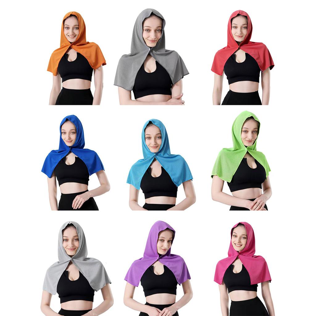 Летний охлаждающий головной платок, быстросохнущее полотенце с капюшоном, шарф из ледяного шелка, защита от солнца для спорта на открытом воздухе, для занятий йогой, повязка на шею