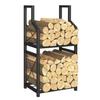 Держатель для дров, двухъярусный держатель для хранения дров в камине, дровяной печи или для дров на открытом воздухе