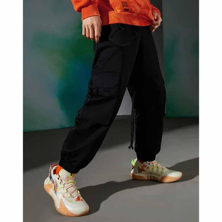 Li-Ning Мужские брюки-карго BadFive Changan Boy свободного кроя 'Черные' AKXR619-1