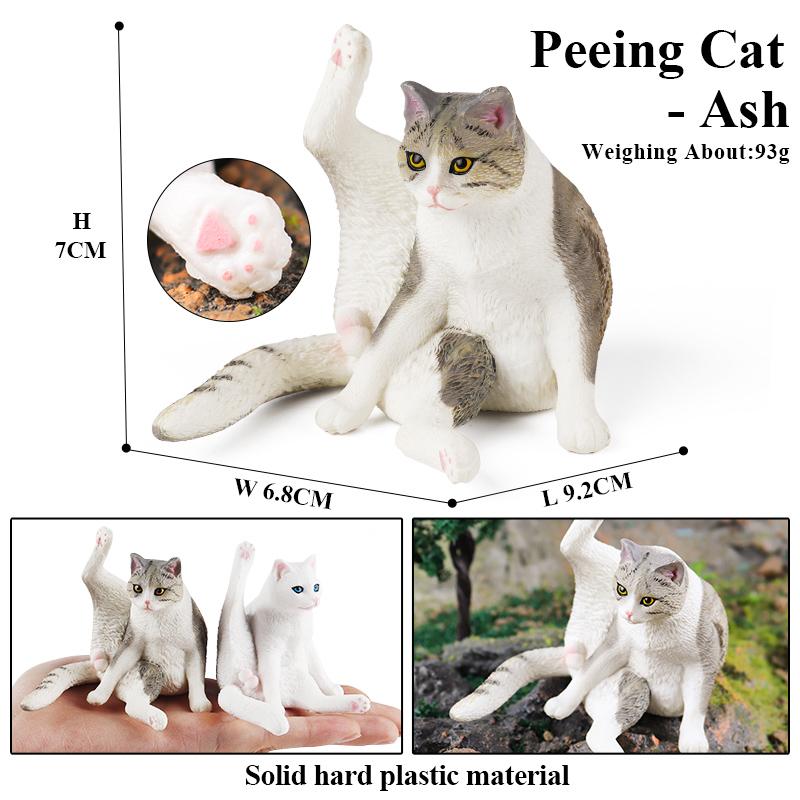 Oenux Кошачий игровой комплекс Китти Бобтейл Сиамский Сфинкс Регдолл Модель Фигурка Фигурка Милое украшение Домашнее животное Детская игрушка Подарок