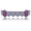 High Quality Micro Pave Zircon 8pcs/row New Arrival Design Body Jewelry Lower Down Teeth Grills Gold Pink Teeth Grillz for Teeth