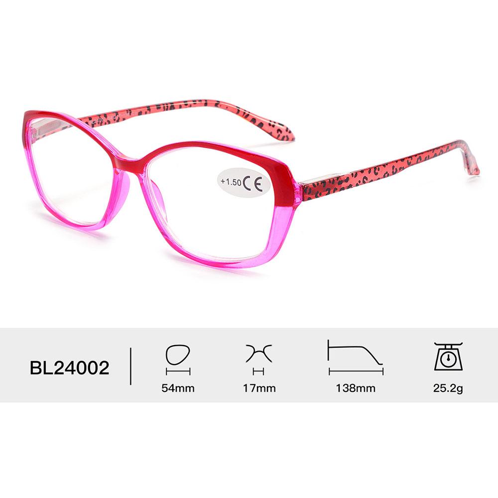 KLASSNU Anti-blue Light Reading Glasses For Women Men Cat Eye Transparent Lens Eyewear Computer Presbyopia Myopia Eyeglasses 1.0
