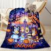 Halloween Friends Costume Customize Your Name Blanket Gift Personalized Blanket Soft Warm Cozy Great for Home Decor Couch Office Chair Office