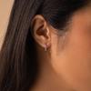Серьги eManco из титановой стали с бриллиантами и стразами — маленькие, изысканные, в холодном стиле, нержавеющая сталь.