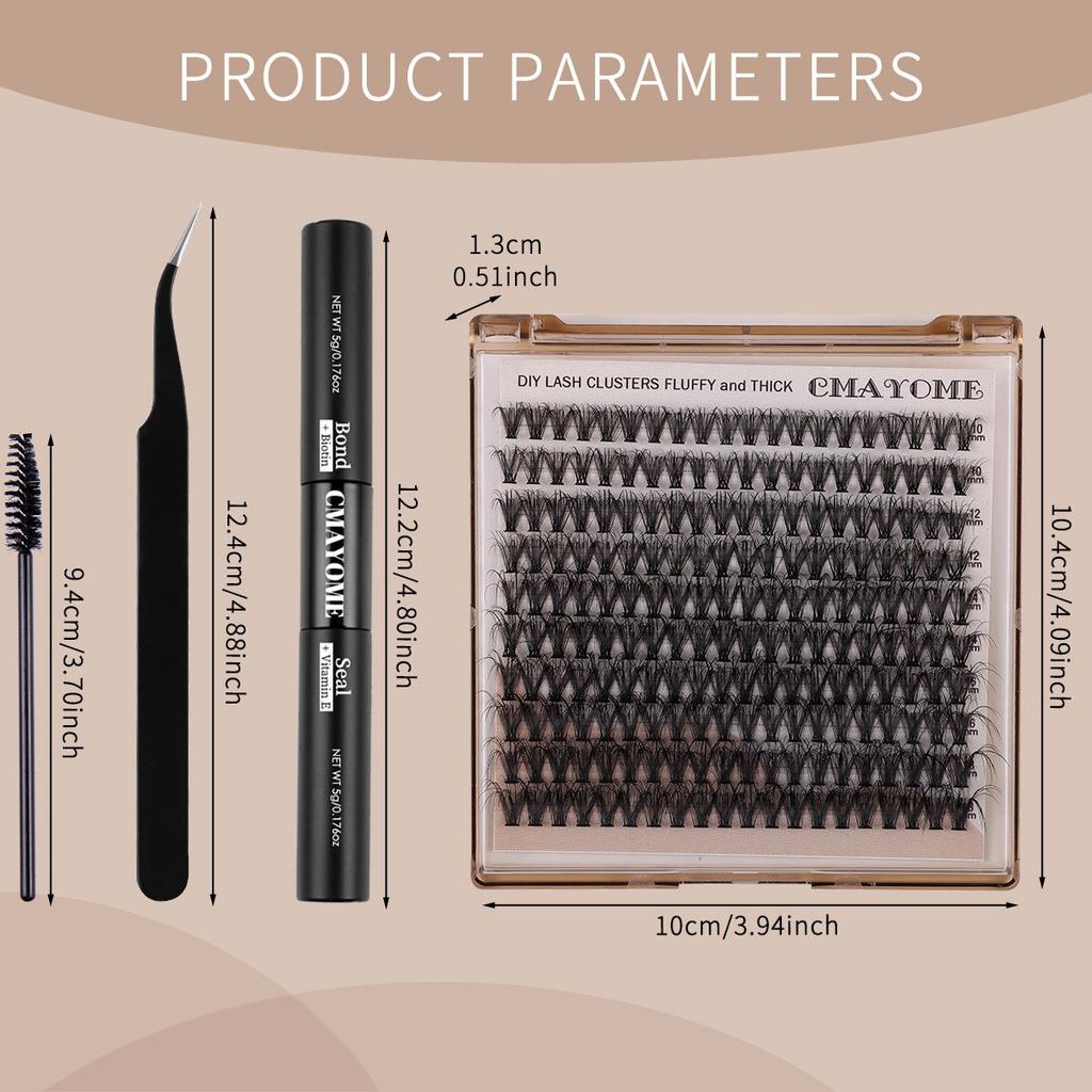 Dense D-Song Single-Cluster False Eyelashes 10-18Mm Daily Natural Curling Diy Segmented Grafting