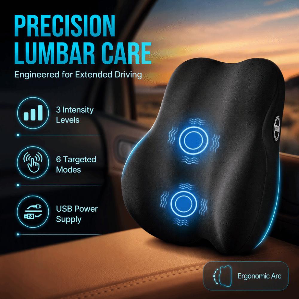 Electric Vibration Car Lumbar Support Pillow Ergonomic Electric Massage Seat Cushion Vehicle