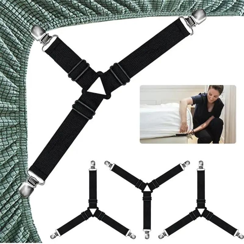 4 шт./компл. регулируемые захваты для простыни, застежка на ремень, зажимы для простыни, наматрасник, одеяла, держатель для одеяла, организация гаджетов