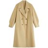 INMAN Women's Alpaca Wool Silk Double-Faced Long Coat