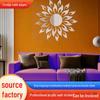 Sun Pattern Acrylic Mirror Wall Sticker - Self-Adhesive Decorative Accent for Living Room or Office