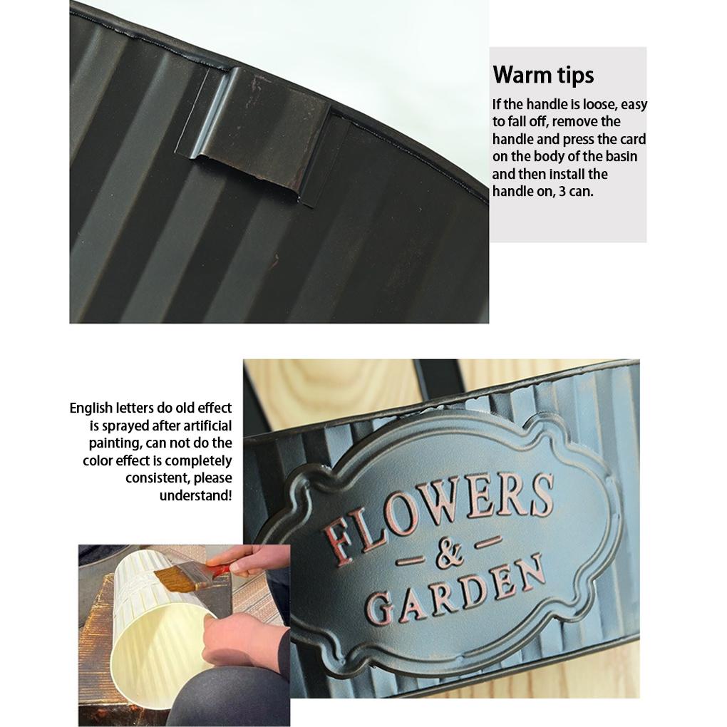 Hanging Iron Flowerpot With Detachable Hooks Easy To Install Anywhere Detachable Handle Flowerpot