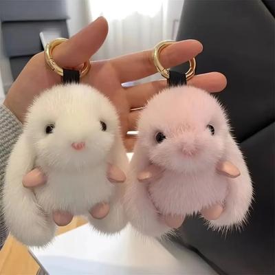 Милая кукла кролика с длинными ушами из бархата Oudiao, детские игрушки, плюшевые подвески, сумки, школьный портфель, брелок, подвеска, праздничные сувениры, подарки