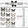 12PCS Multicolor Butterfly Garden Stakes 3D Butterfly Butterfly Ornaments  For Lawn