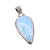 Подвеска из чистого серебра 925 пробы Natural Republic Larimar с драгоценным камнем 1,75 дюйма k1t02