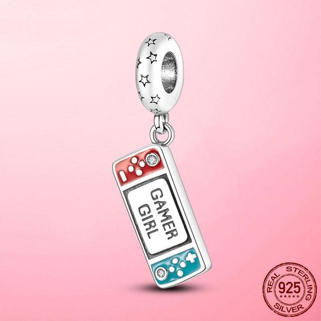 Sport Love Dangle Charm Fit Bracelet Necklace 925 Sterling Silver Skate Shoes Football Beads Pendant 925 Silver Original Jewelry