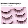 Yousheng 5Pairs False Eyelashes Natural Stylish Eyeliner Effect Cross Makeup Extensions Eye Lashes for Daily Life