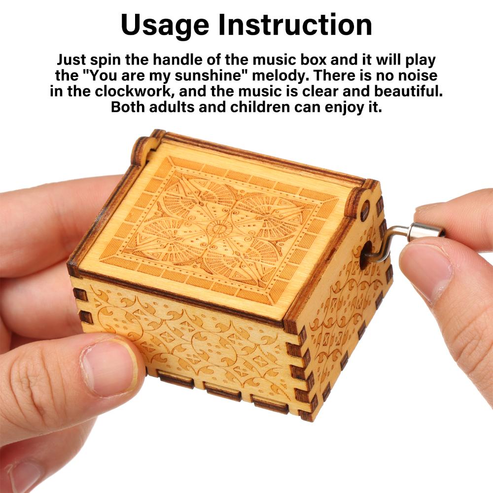 День Классика Ты Мое Солнышко Антикварные Гравированные Музыкальные Шкатулки Деревянная Ручная Музыкальная Шкатулка